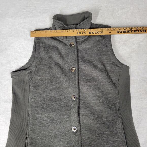 Woolrich Vest Womens Size Large Gray Button Front Fleece Lined Fall Cold Preppy - Picture 7 of 16